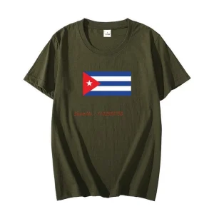 Cuban Cuba Flag With Slogan New graphic t shirts Tee Top short sleeve t-shirts oversized t shirt Summer Harajuku Men's clothing